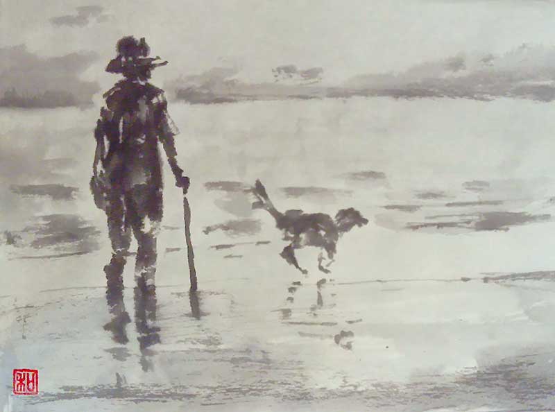 nonno e cane
